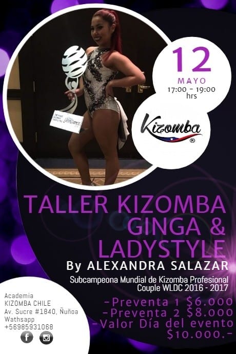 Taller de Kizomba por Alexandra Salazar - Ginga y Estilo