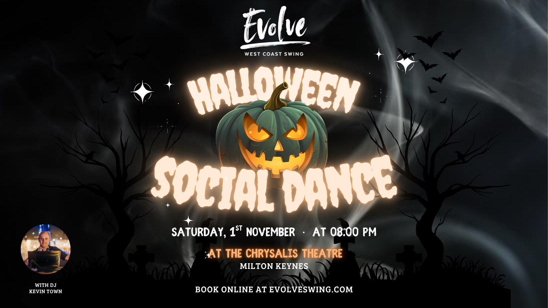Evolve November Spooky Halloween West Coast Swing Social Dance