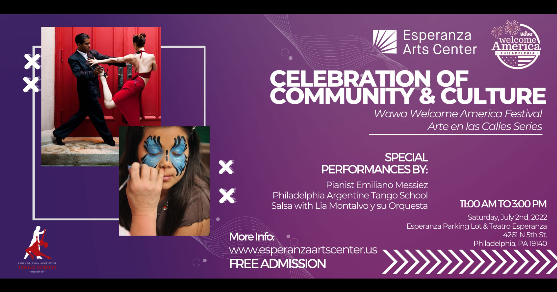 Free Event: TANGO & ARGENTINE FOLKLORE MUSIC & DANCE as part of Wawa Welcome America