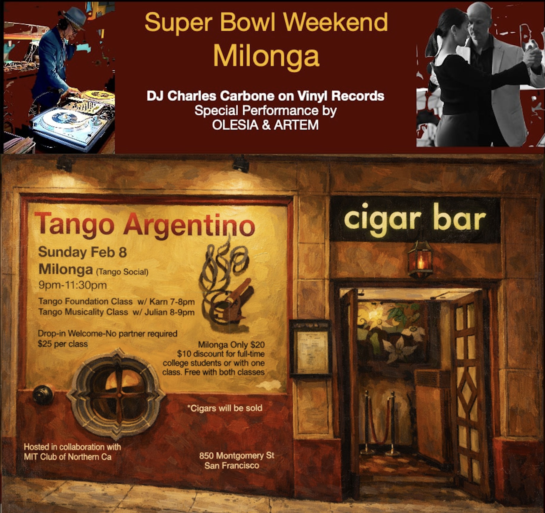 Milonga Cigar Bar - Super Bowl Weekend