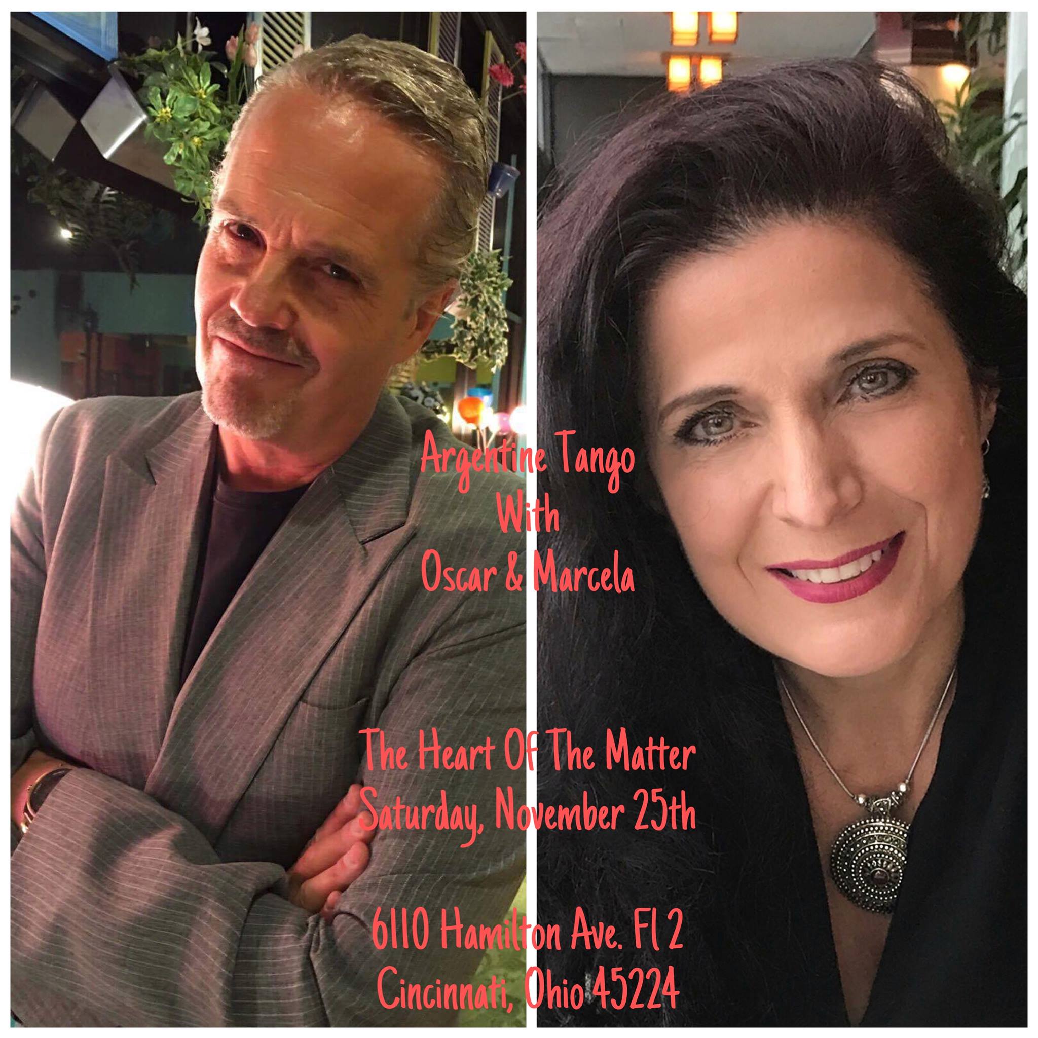 Tomorrow Sat. With Oscar & Marcela Classes, Chamuyando & Milonga