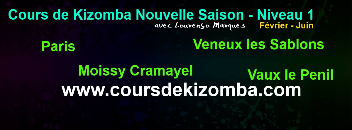 Nouvelle saison des cours Kizomba Débutant PARIS MOISSY VENEUX LES SABLONS MELUN - Février Juin