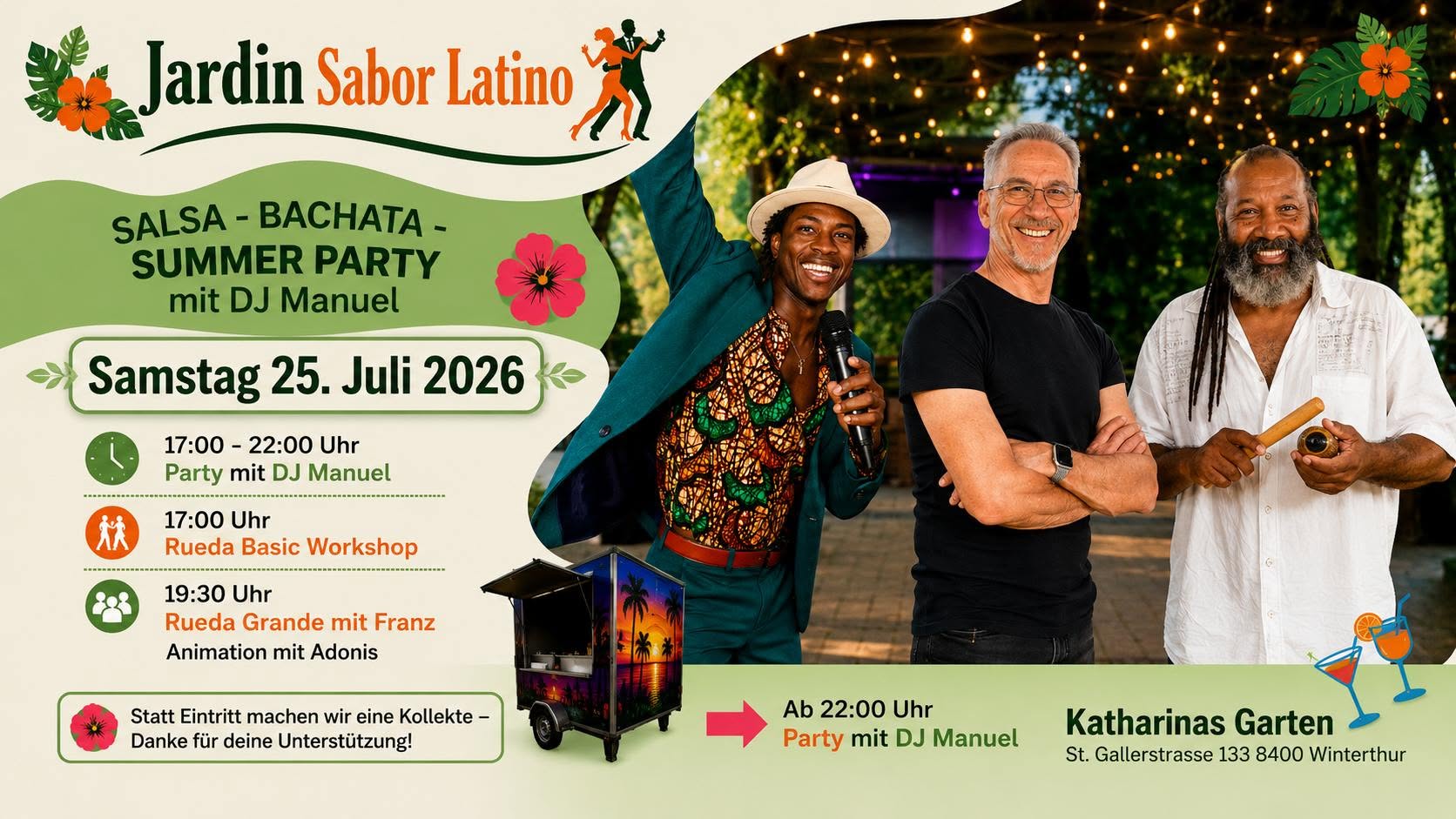 Jardin Sabor Latino Open Air Salsa & Bachata Party in Kathrinas Garten