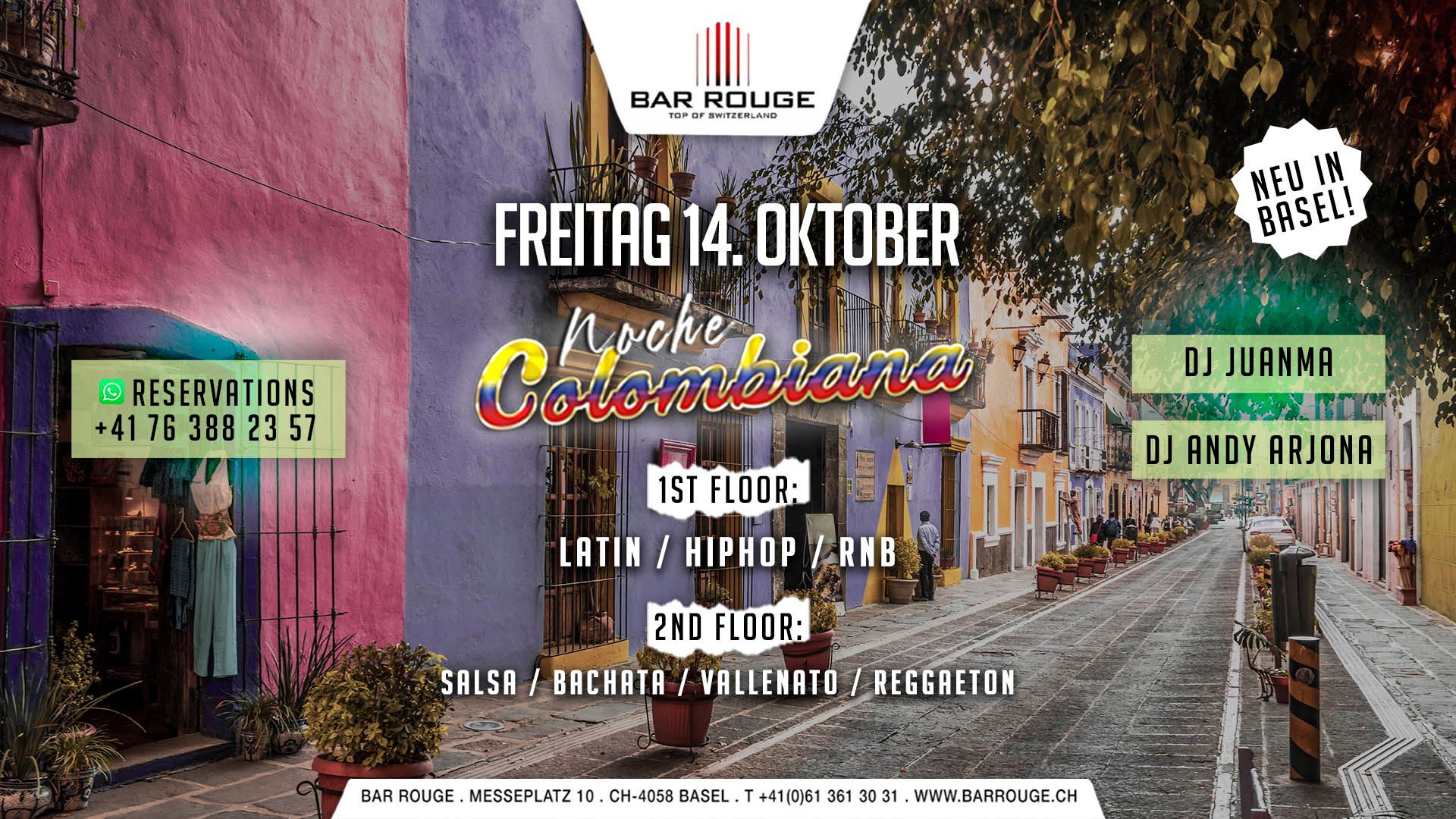 Noche Colombiana • Fr. 14. Oktober • Bar Rouge Club, Basel