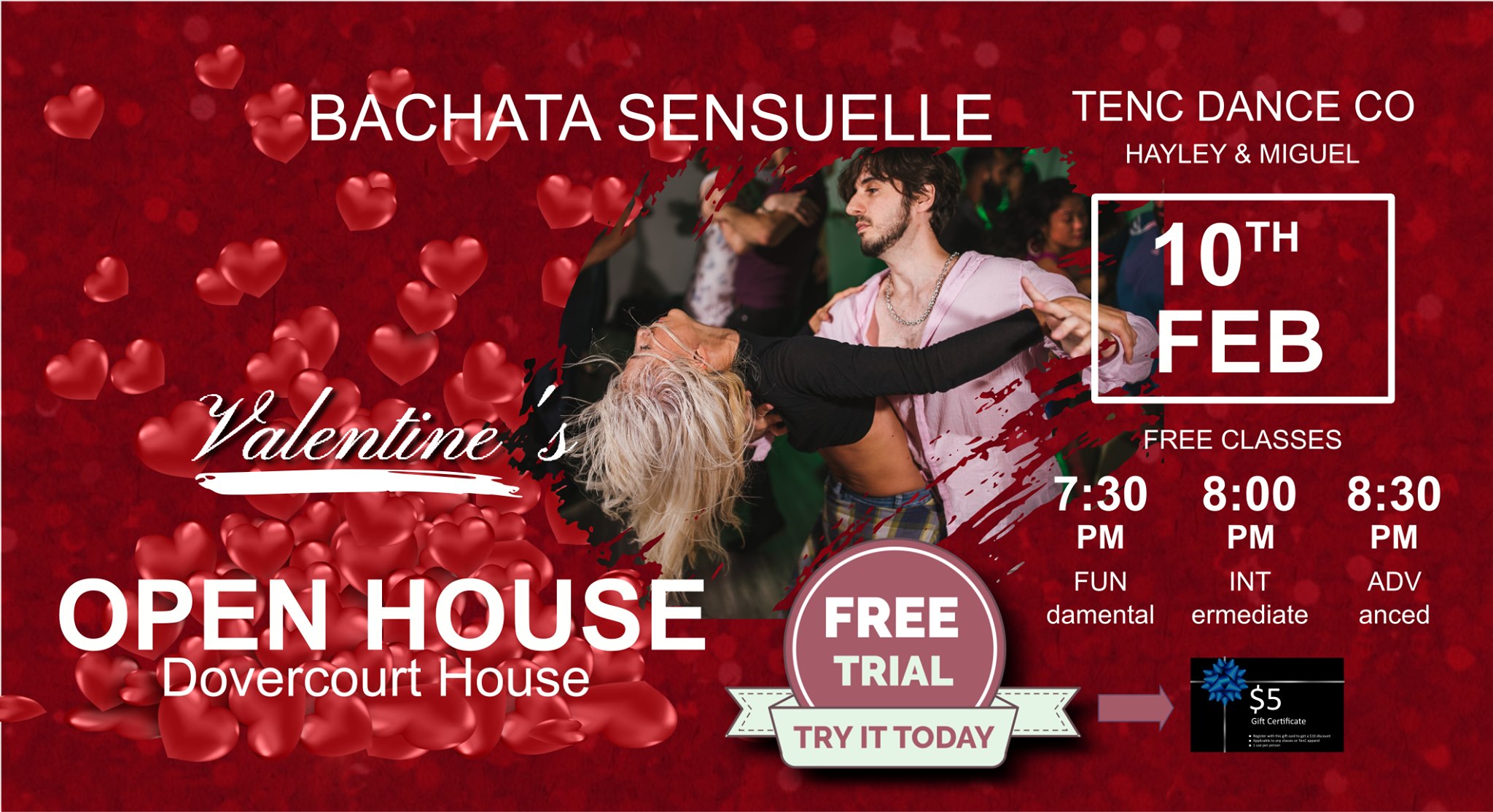 Free Open House Toronto - Bachata Sensuelle with Zouk technique