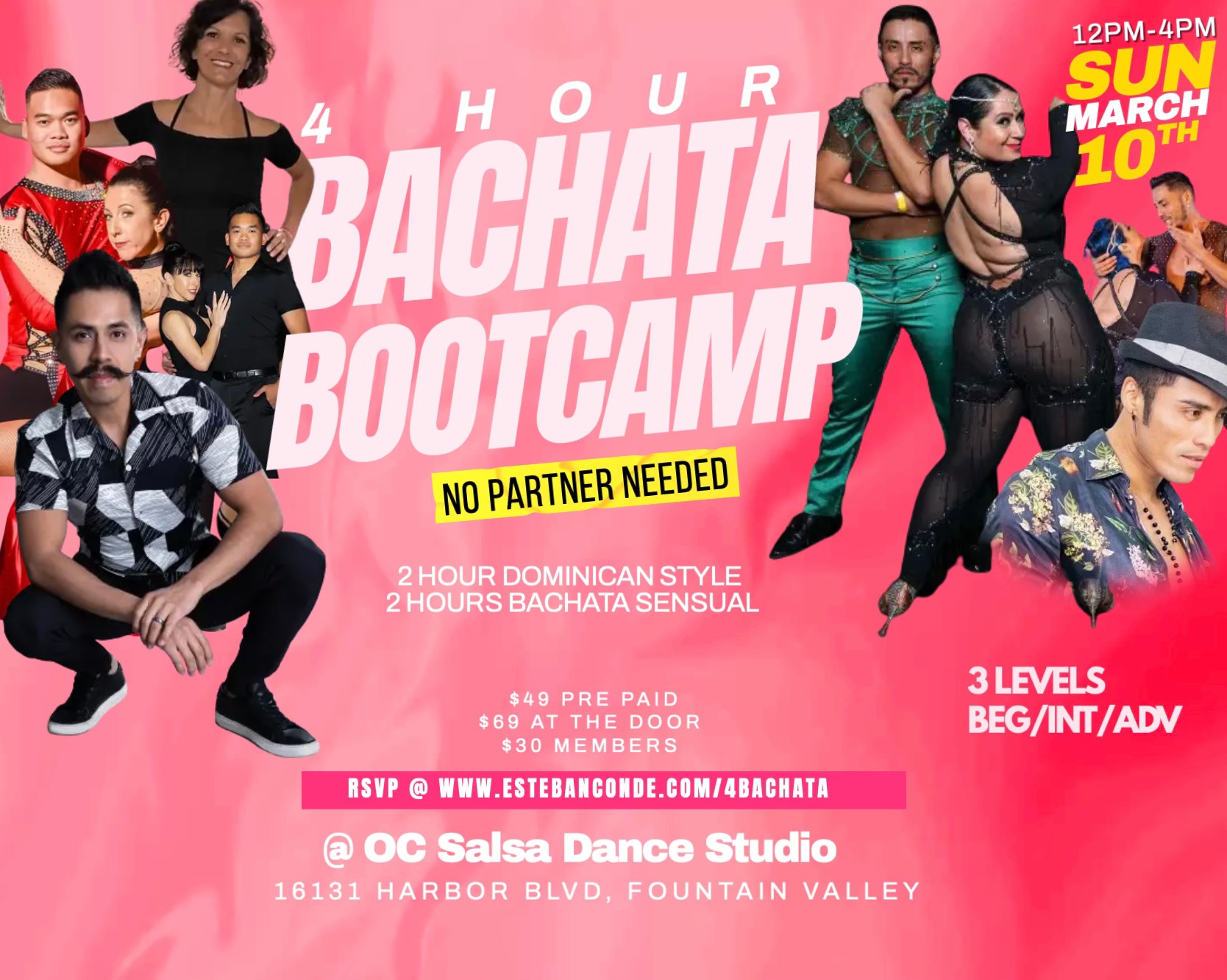 4 Hour Bachata Sensual & Dominican Style Bootcamp