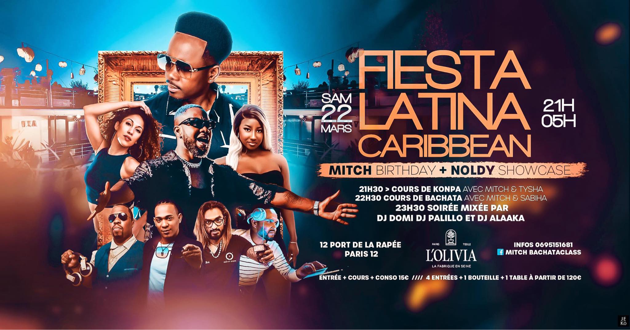 FIESTA LATINA CARIBBEAN MITCH BIRHDAY *Bachata konpa salsa dancehall zouk+Showcase à la 🛳️ L’OLIVIA