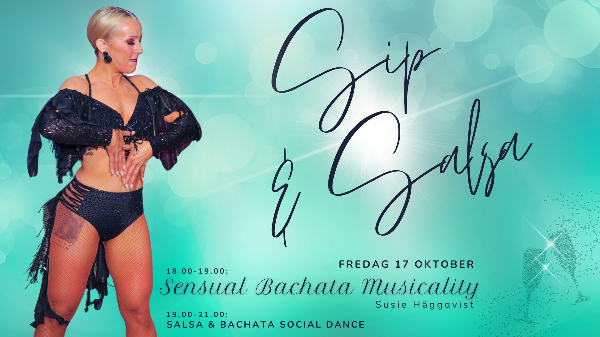 Sip & Salsa! Sensual Bachata Musicality med Susie Häggqvist!