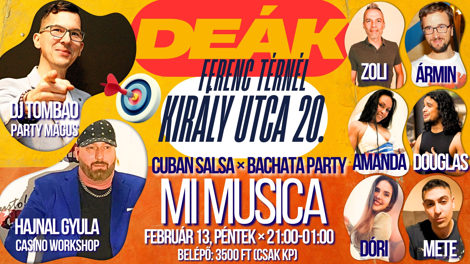 ⭐️Salsa-Bachata party ⭐️Wombat's ⭐️Hajnal Gyuszi WSH + TAXI TÁNCOSOK ⭐️RUHATÁR ⭐️Deák Ferenc térnél