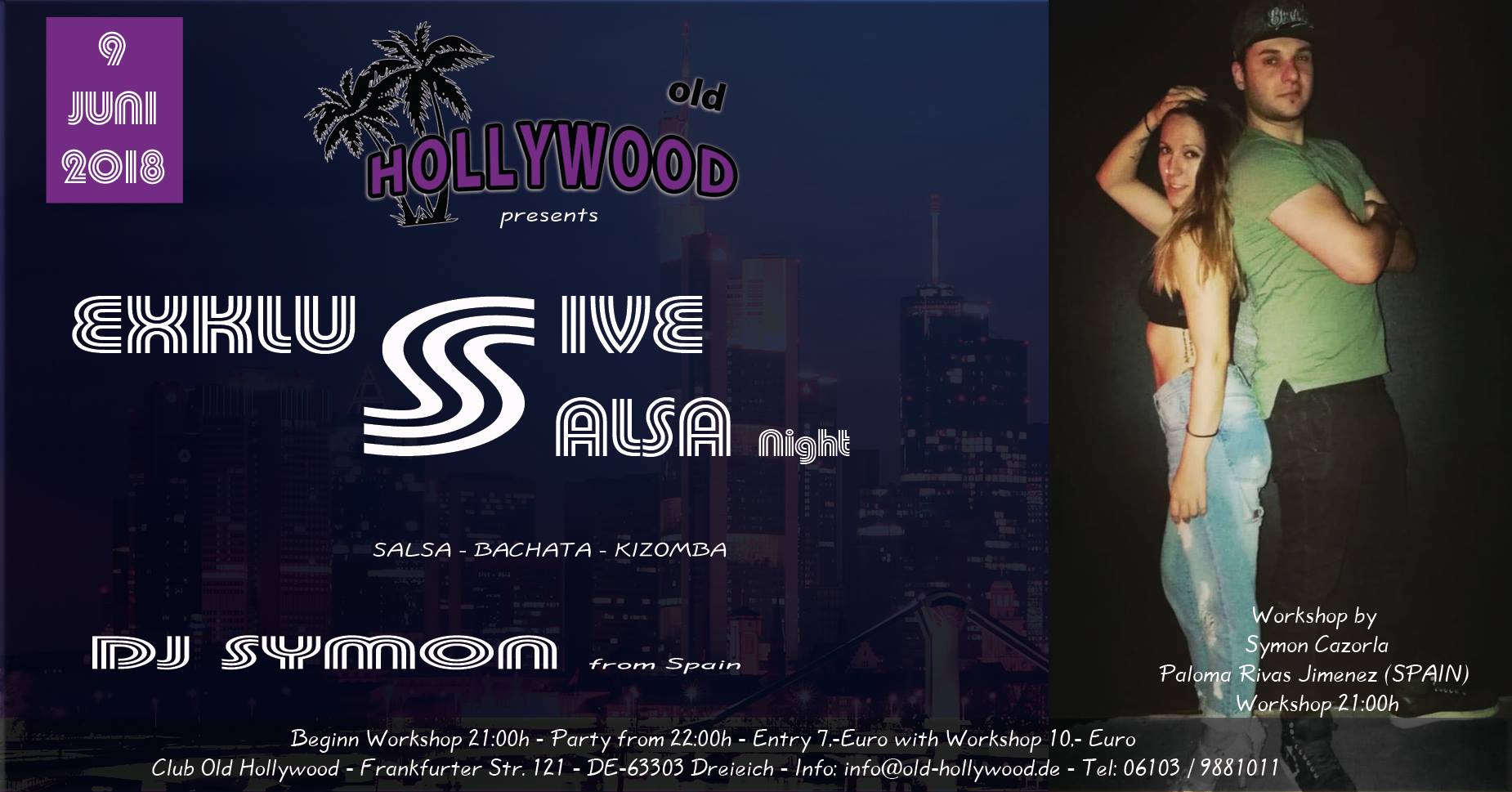 Exklusive Salsa Night mit DJ Symon (Spain), Sa., 09. JUNI 2018