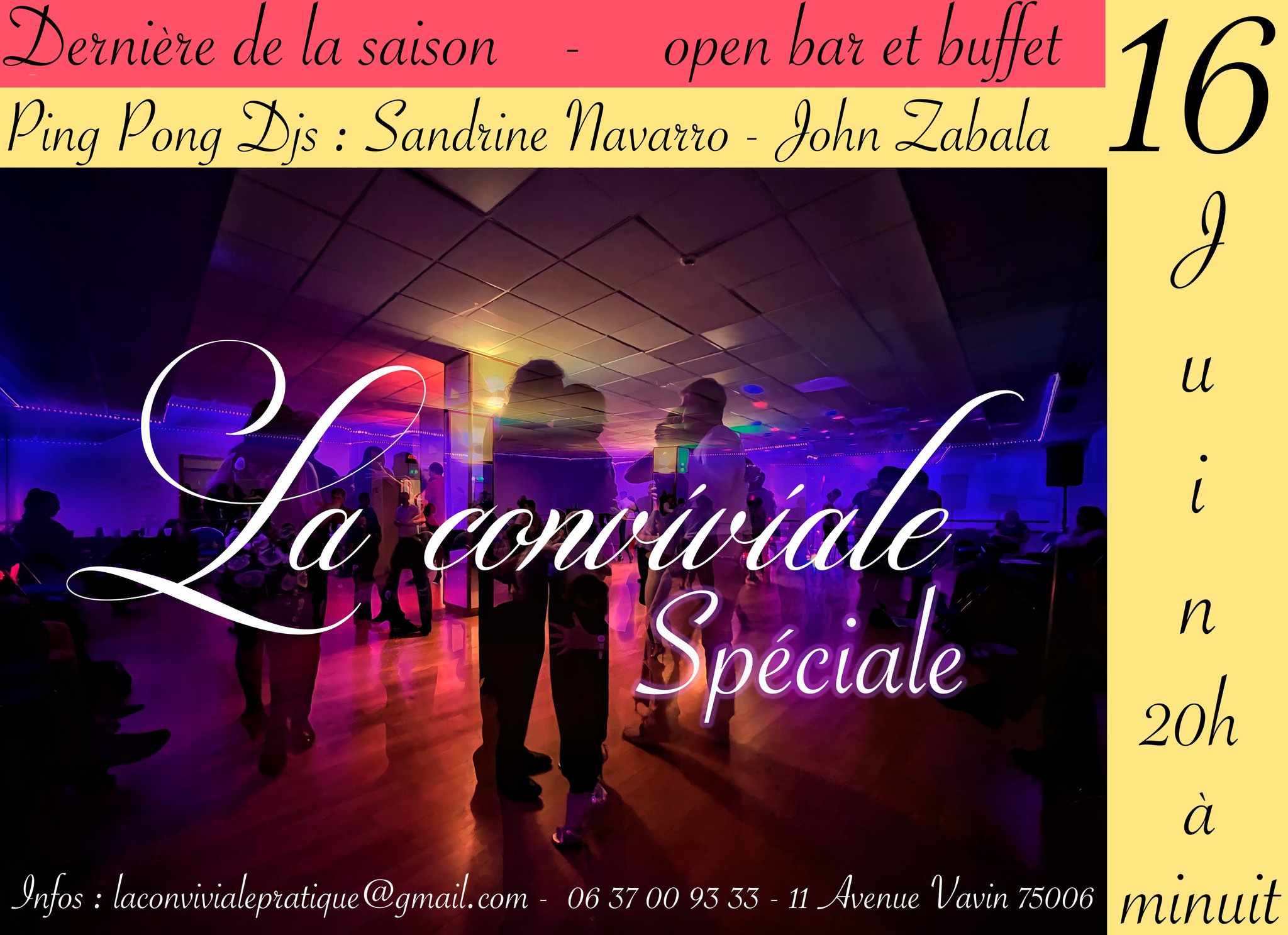 MILONGA LA CONVIVIALE (dernière de la saison)