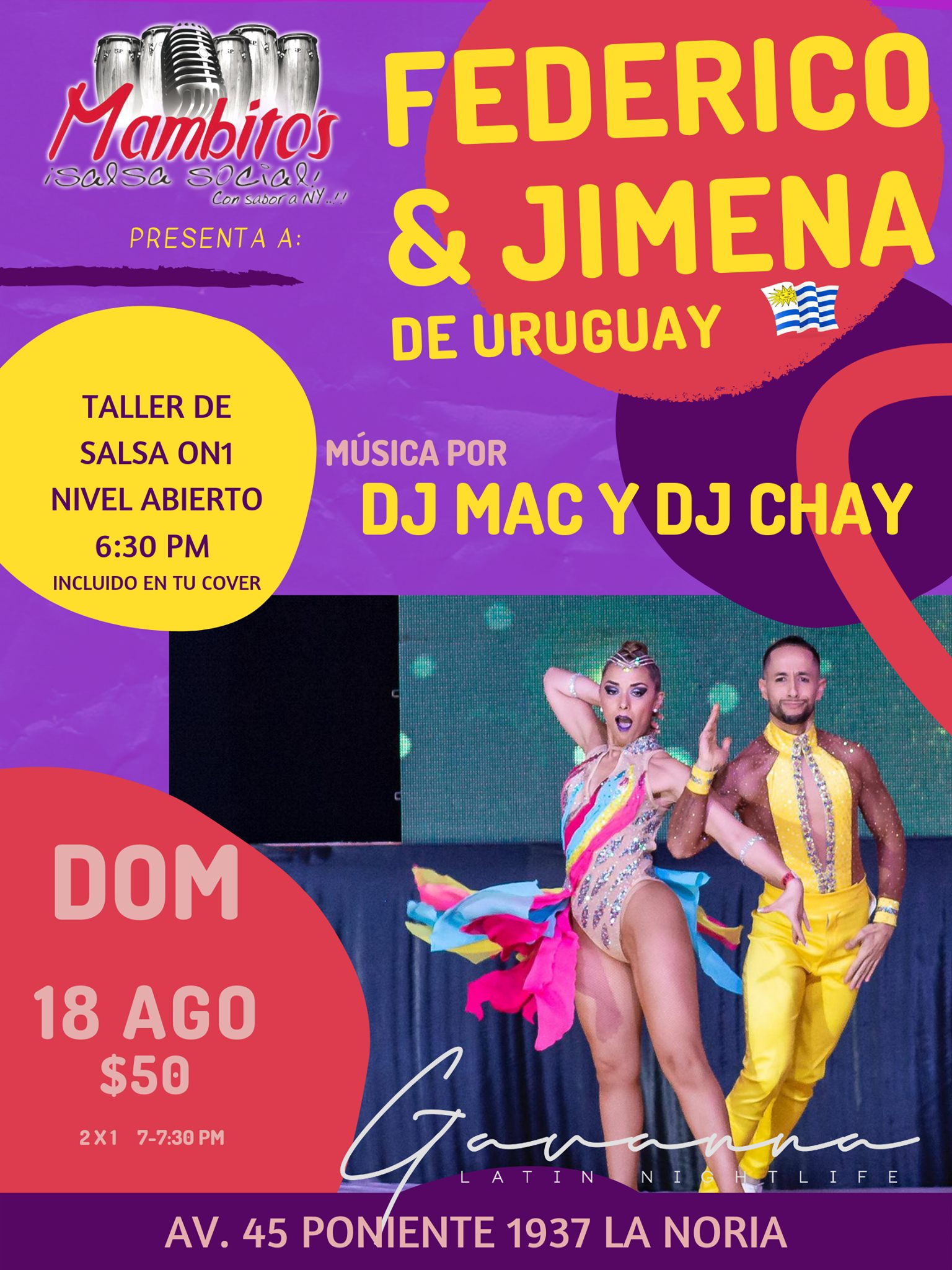 Mambitos Salsa Social y clase con Federico y Jimena