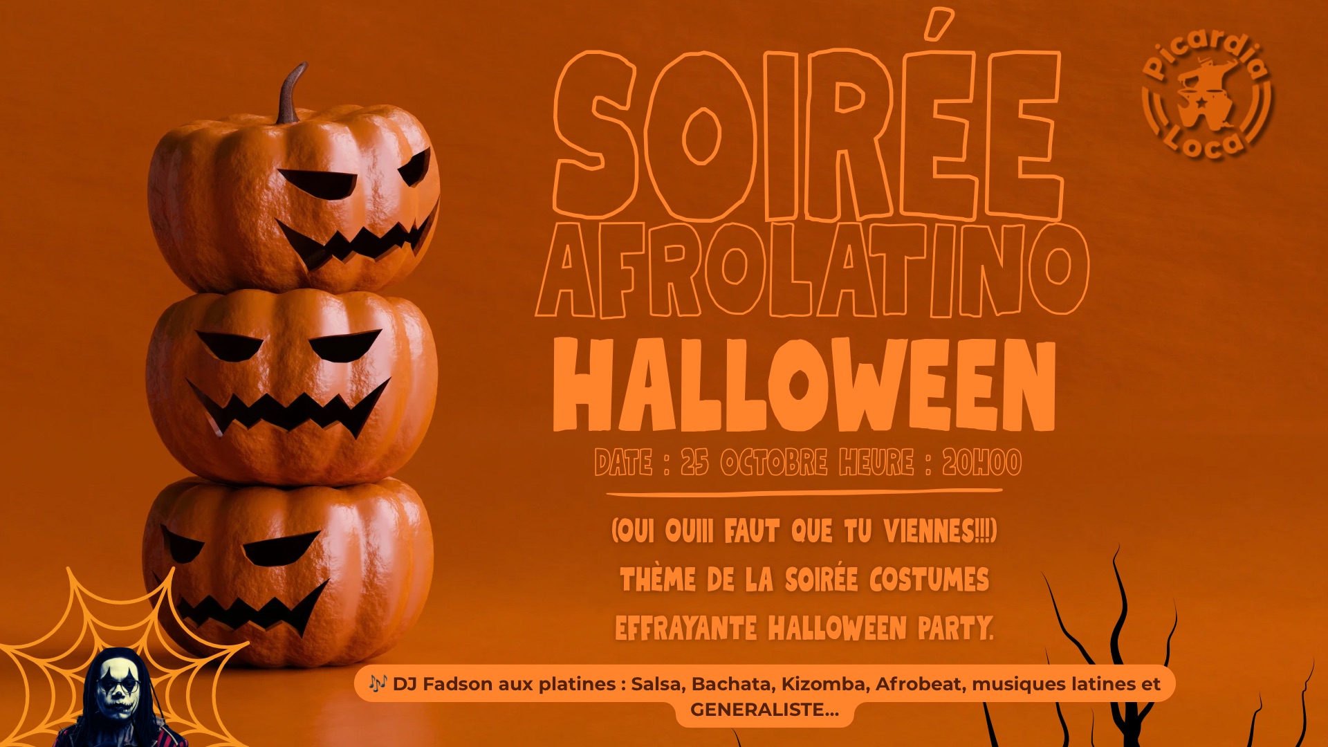 Yèp les coco's la Soirée Halloween AfrolatinoO by Picardia Loca!!! Viendez elle sera effrayante‼️👻