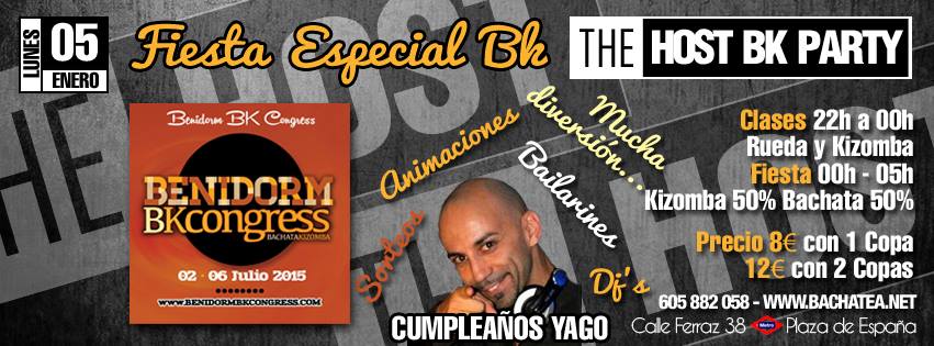 LUNES 5 DE ENERO, NOCHE DE REYES BK EN THE HOST
