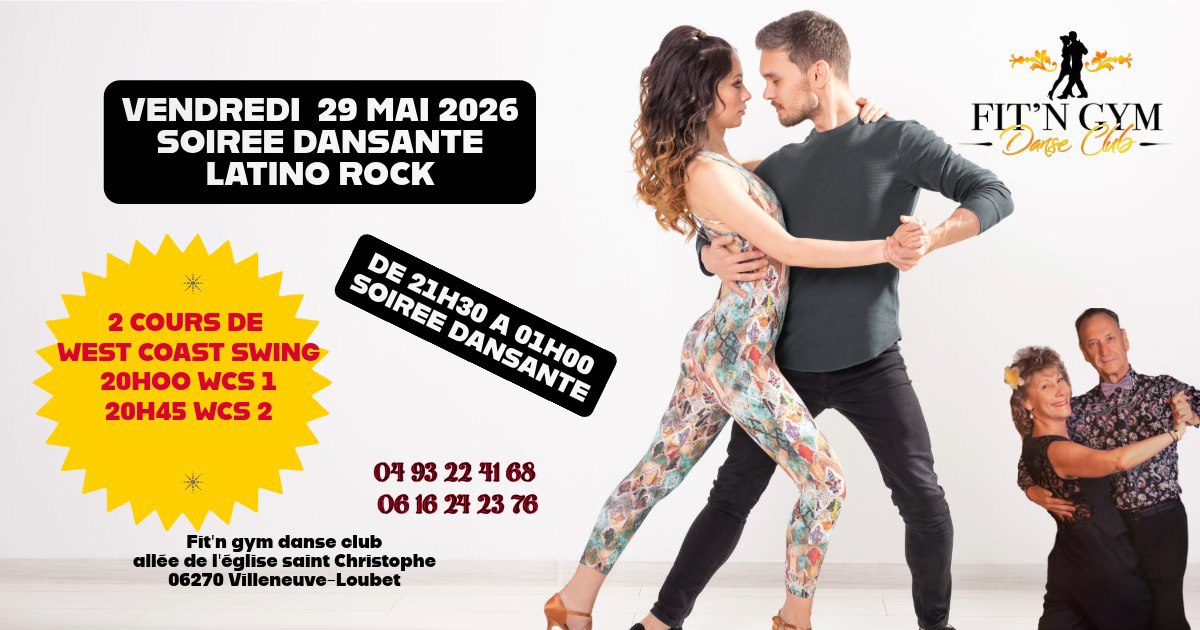 2 COURS DE WEST COAST SWING + SOIREE DANSANTE LATINO ROCK AVEC FABRICE JOEL & VERO