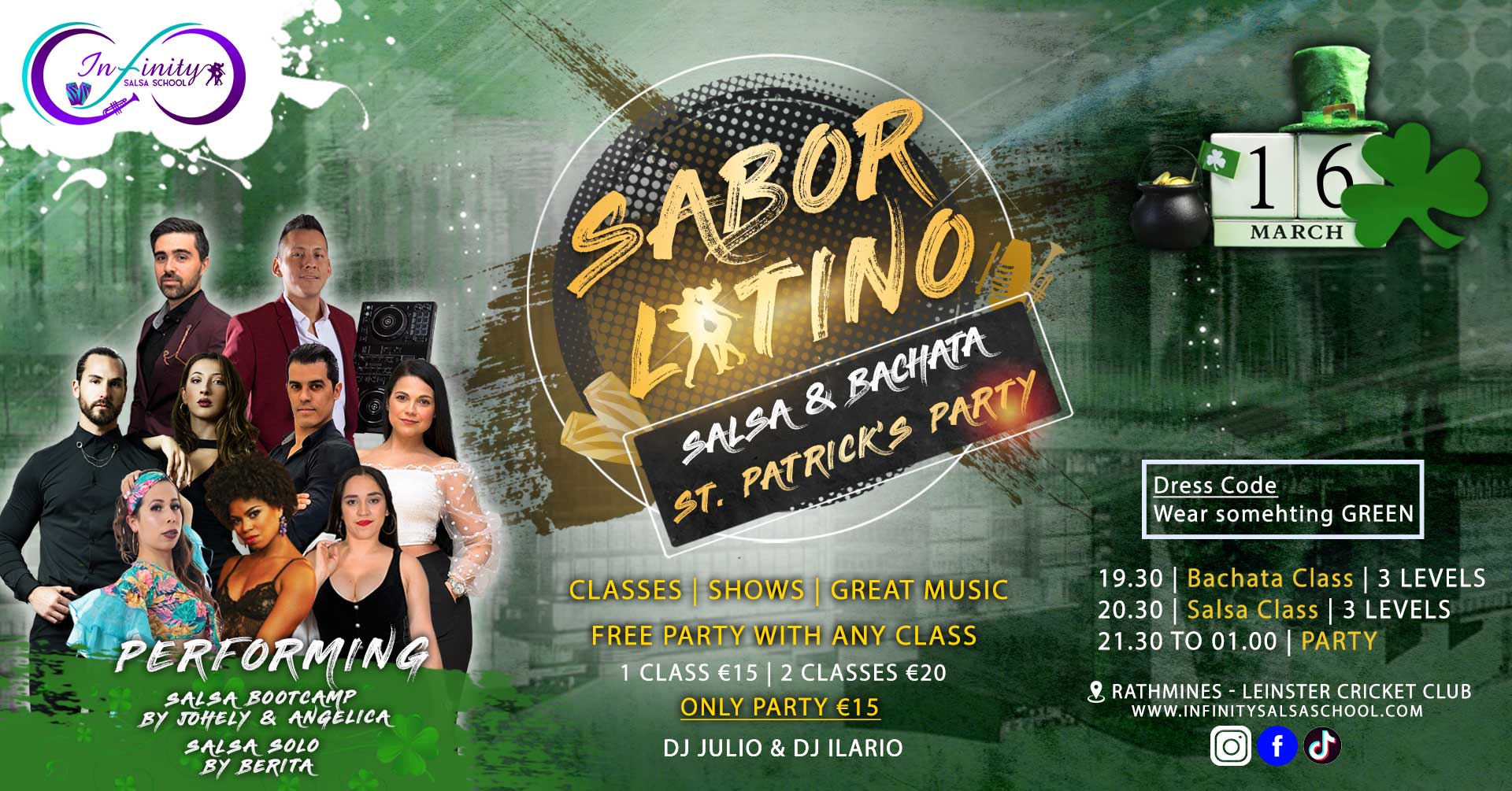 Salsa & Bachata St. Patrick's Party