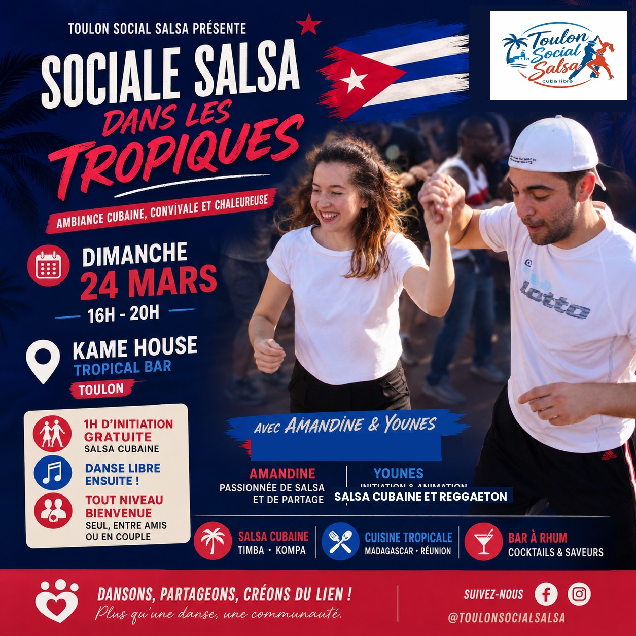 4ème session Sociale Salsa cubaine à Toulon x KAME HOUSE