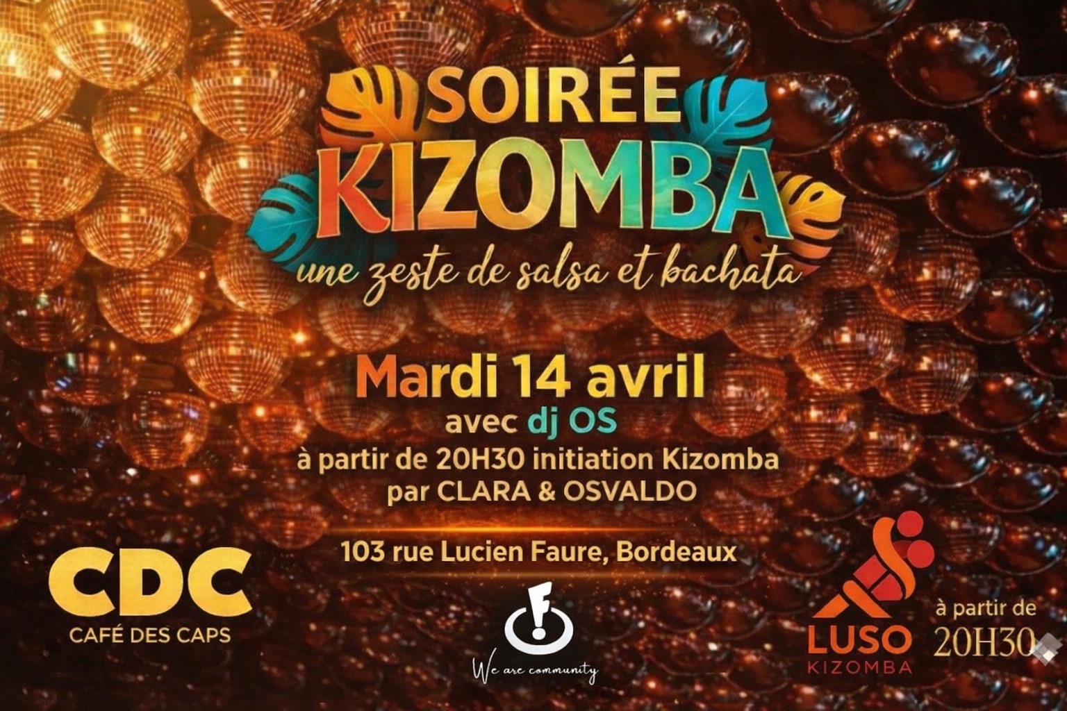 LE RENDEZ-VOUS : LUSO KIZOMBA & CAFÉ DES CAPS 🌴🍹