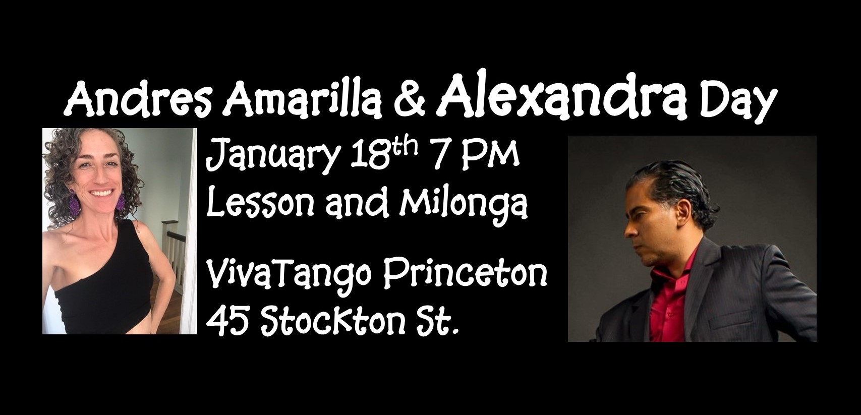 Milonga and Lesson hosted by Andres Amarilla and Alexandra Day