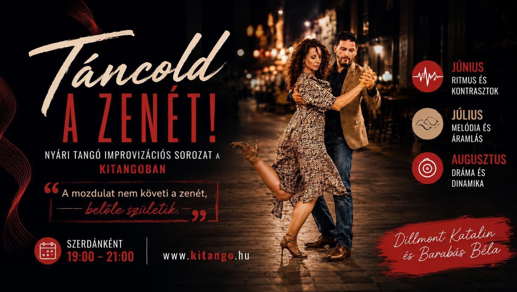 Nyári csoportos órák a KITangoban - Táncold a zenét!