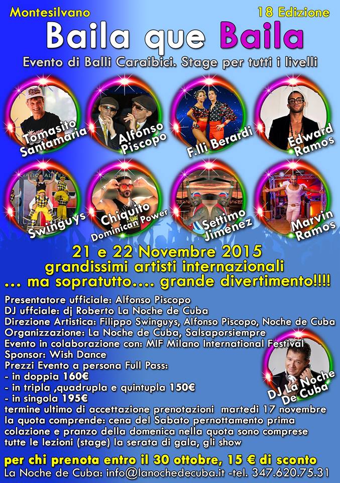 BAILA QUE BAILA 21 22 NOVEMBRE CON ALGO SE ENCIENDE SALSA