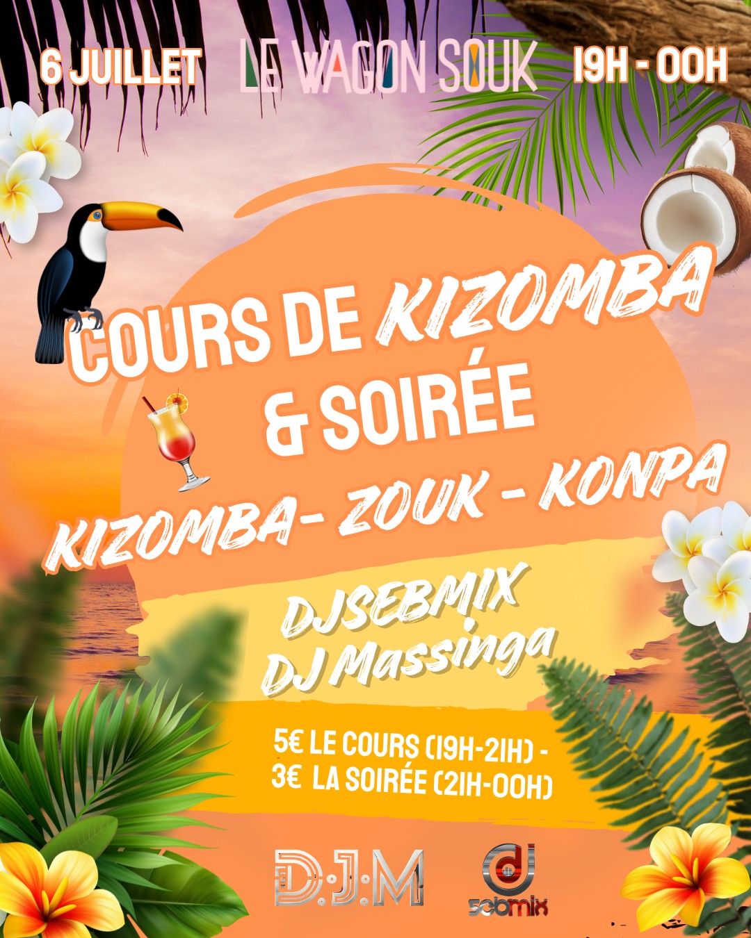 🌴 COURS DE KIZOMBA & SOIRÉE KIZOMBA-KONPA-ZOUK 🌴