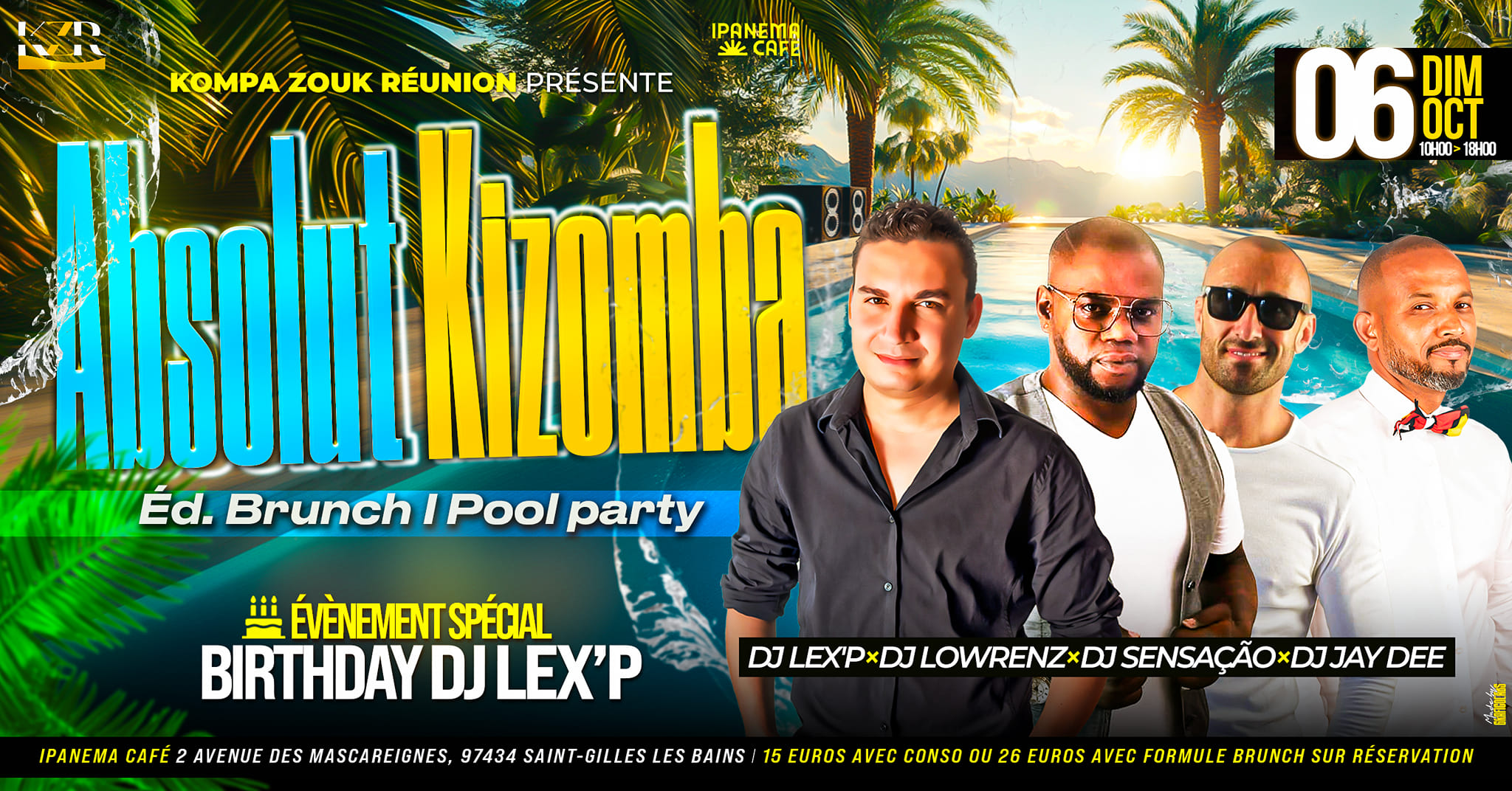 DJ LEX'P BIRTHDAY DIM 06 OCT À L'IPANEMA CAFÉ