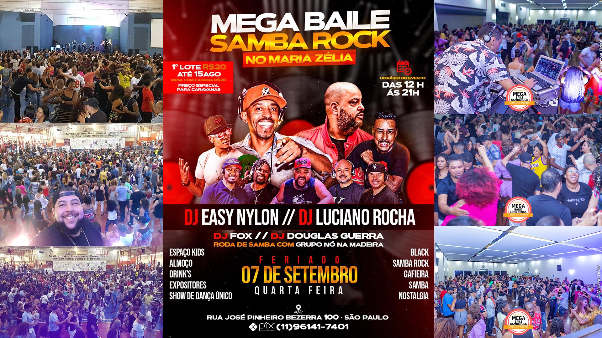 MARIA ZÉLIA RECEBE MEGA BAILE SAMBA ROCK FERIADO 7 DE SETEMBRO