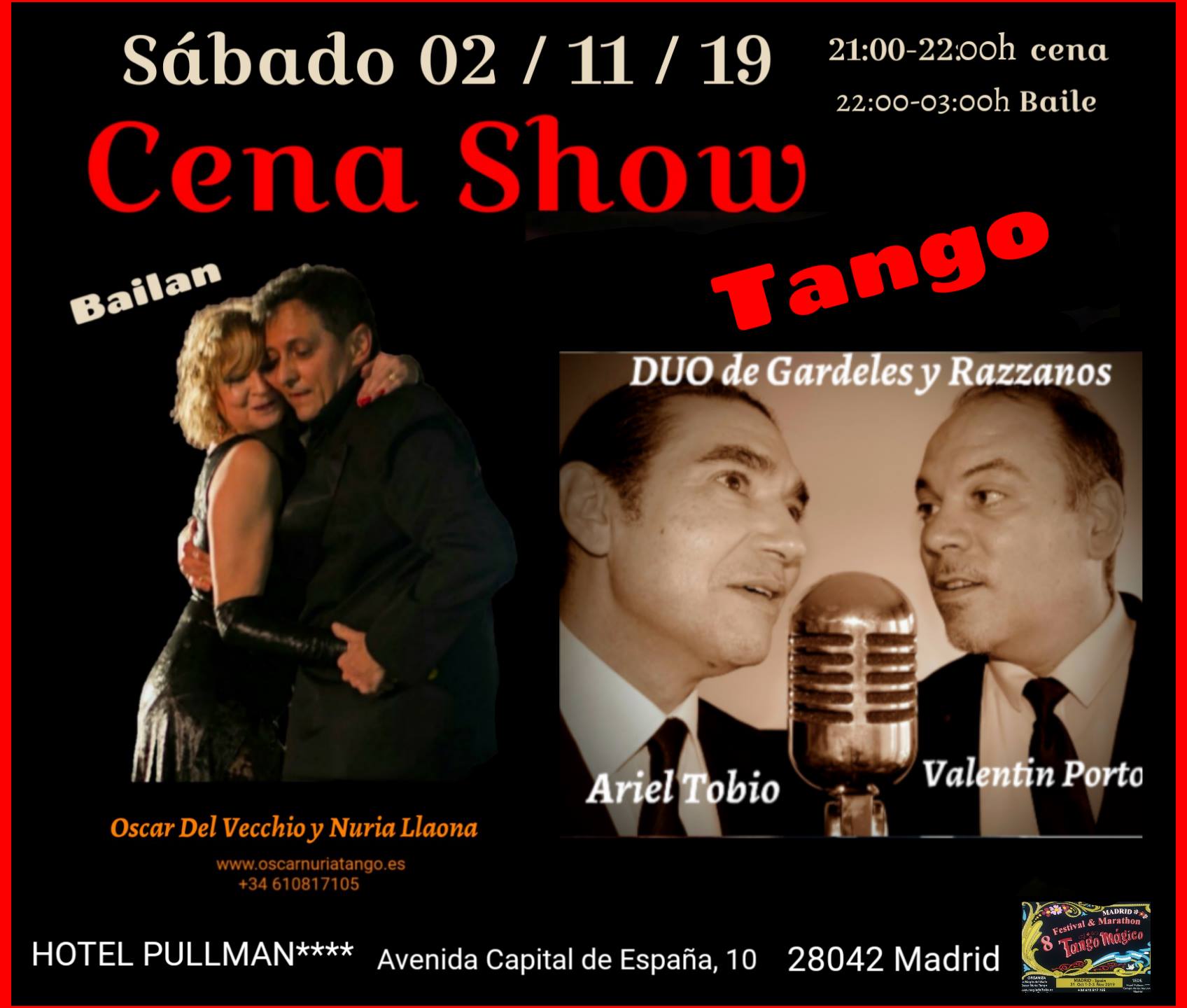 Cena Show con Tango y Baile