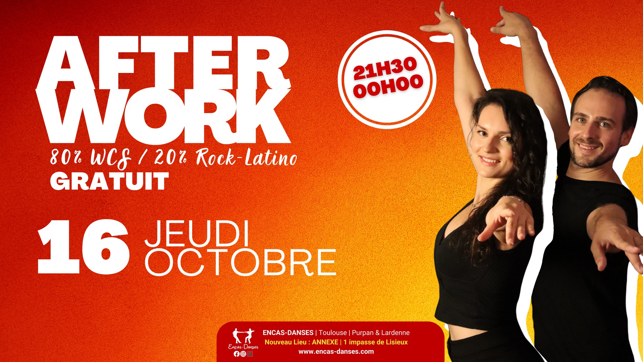 Afterwork Dansant 80% WCS - 20% Rock-Latino TOULOUSE