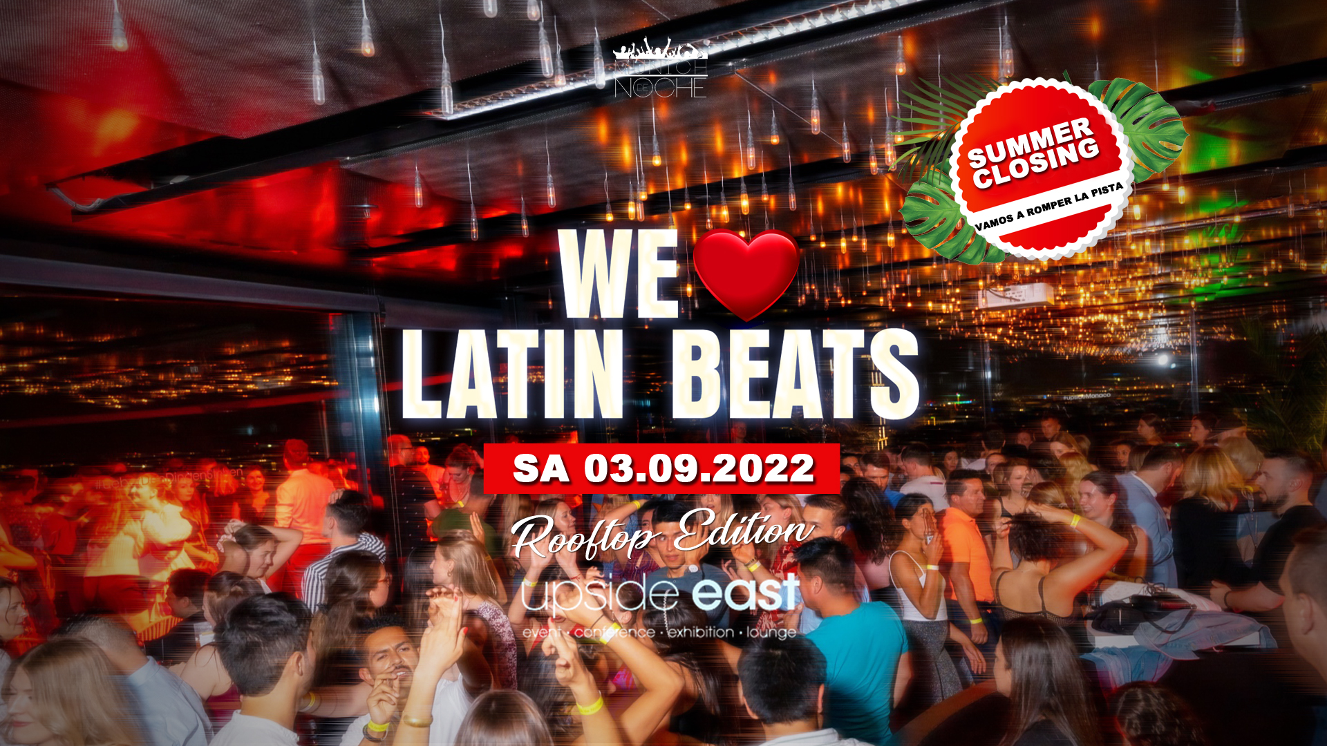 Latinbeats on a Rooftop Summerclosing - Upside East, Munich