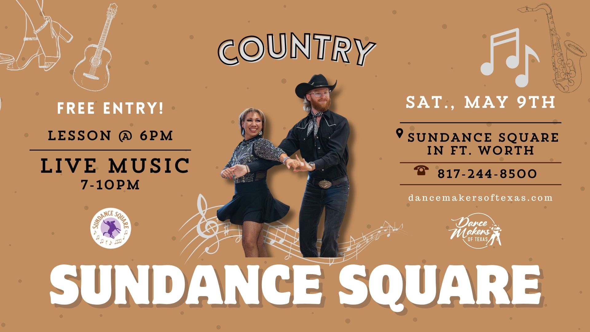 FREE Country & Line Dance Lesson + Live Band by DanceMakers of Texas