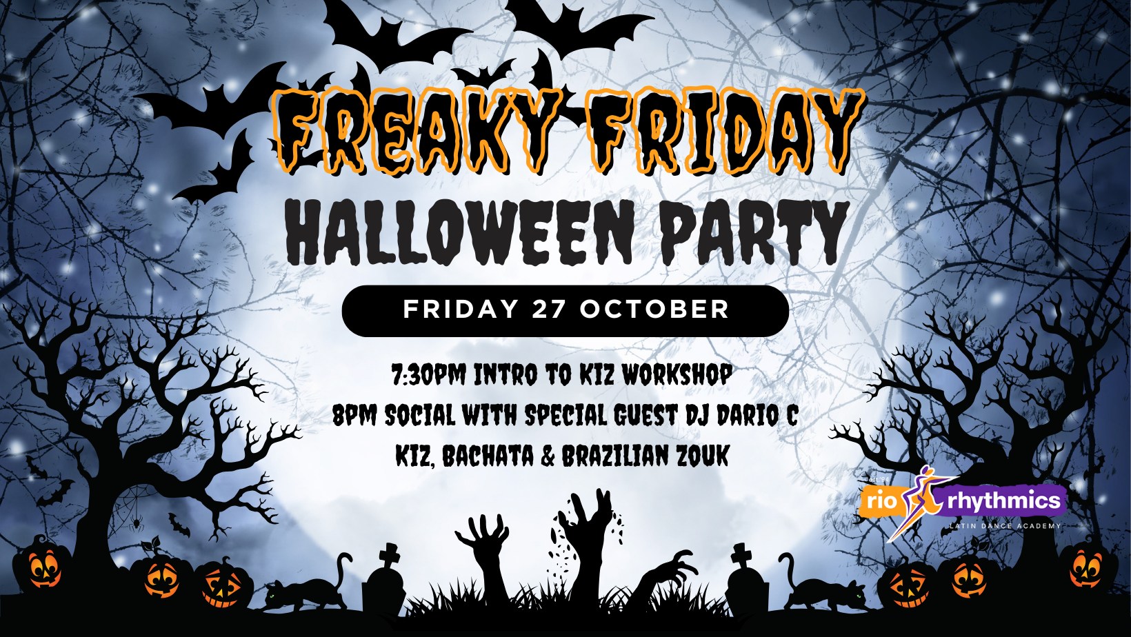 Freaky Friday Halloween Social Night with Intro to Kiz Workshop