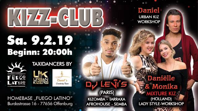 Kizz Club Kizomba, Tarraxa, Afrohouse mit DJ Levi’S in Offenburg