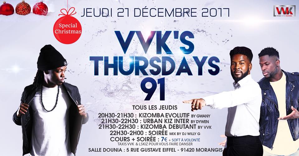 JEUDI KIZOMBA 21 DÉCEMBRE VVK’S THURDAYS 91