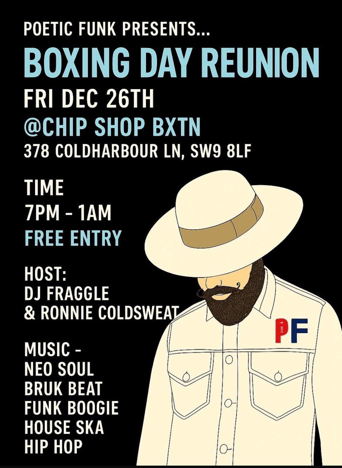 Poetic Funk Brixton Chip Shop Reunion Party