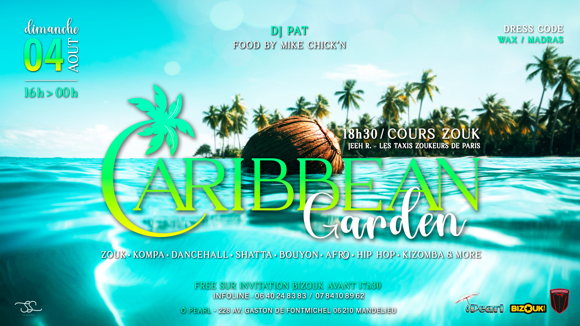 CARIBBEAN GARDEN ZOUK DANCEHALL KOMPA GOUYAD SHATTA BOUYON KIZOMBA