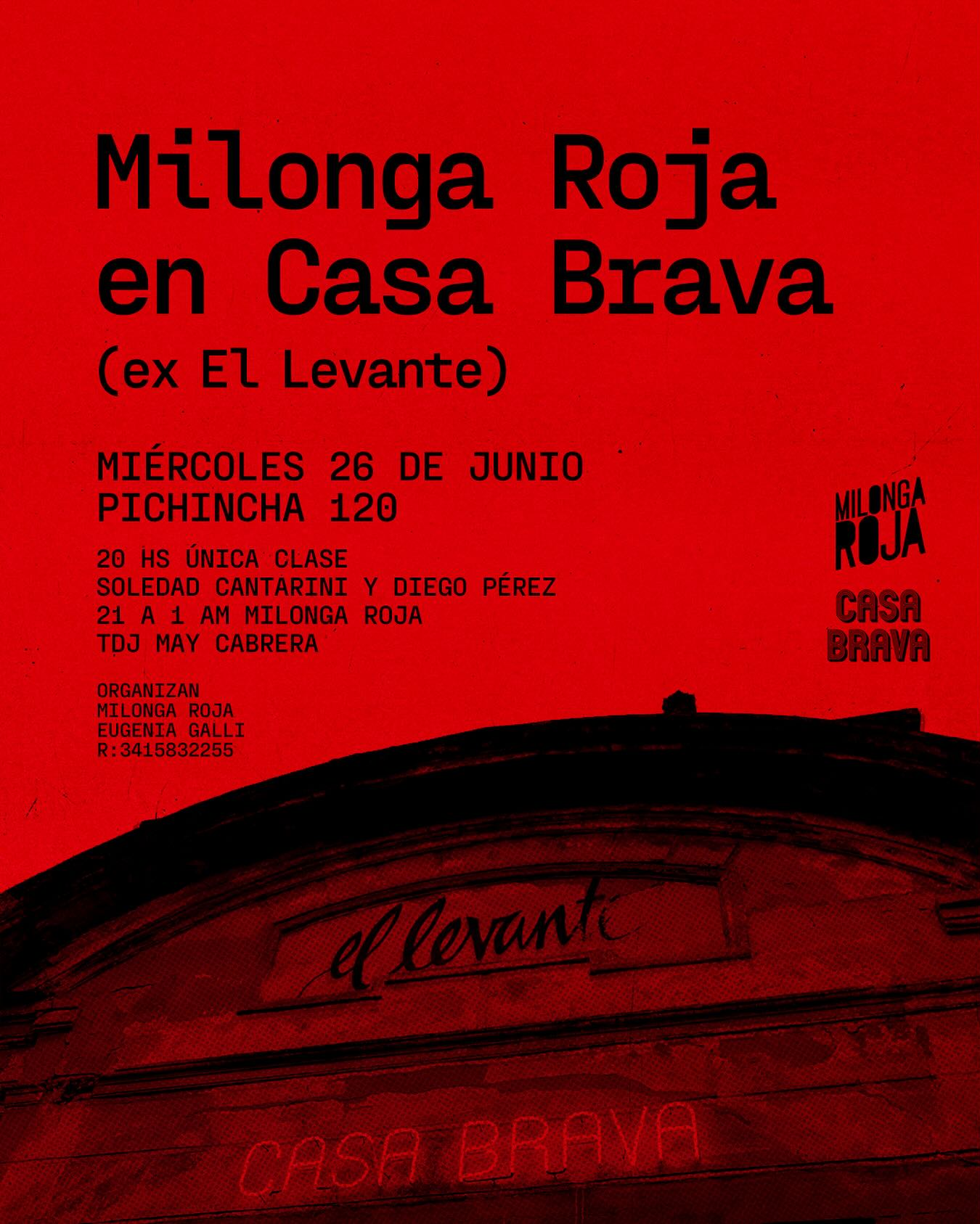 Milonga Roja en Casa Brava♥️
