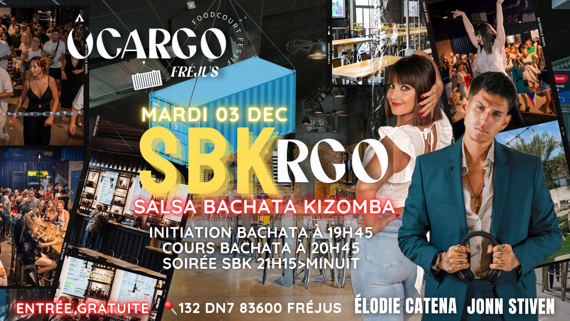 Ôcargo Fréjus Soirée SBK gratuite Mardi 3 Décembre