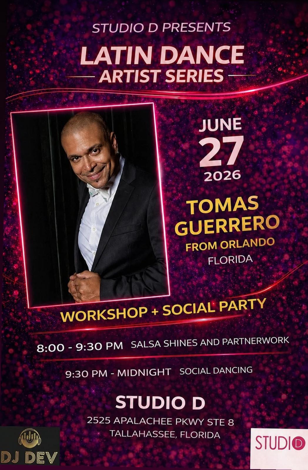 Salsa Bachata Social with Latin Dance Artist