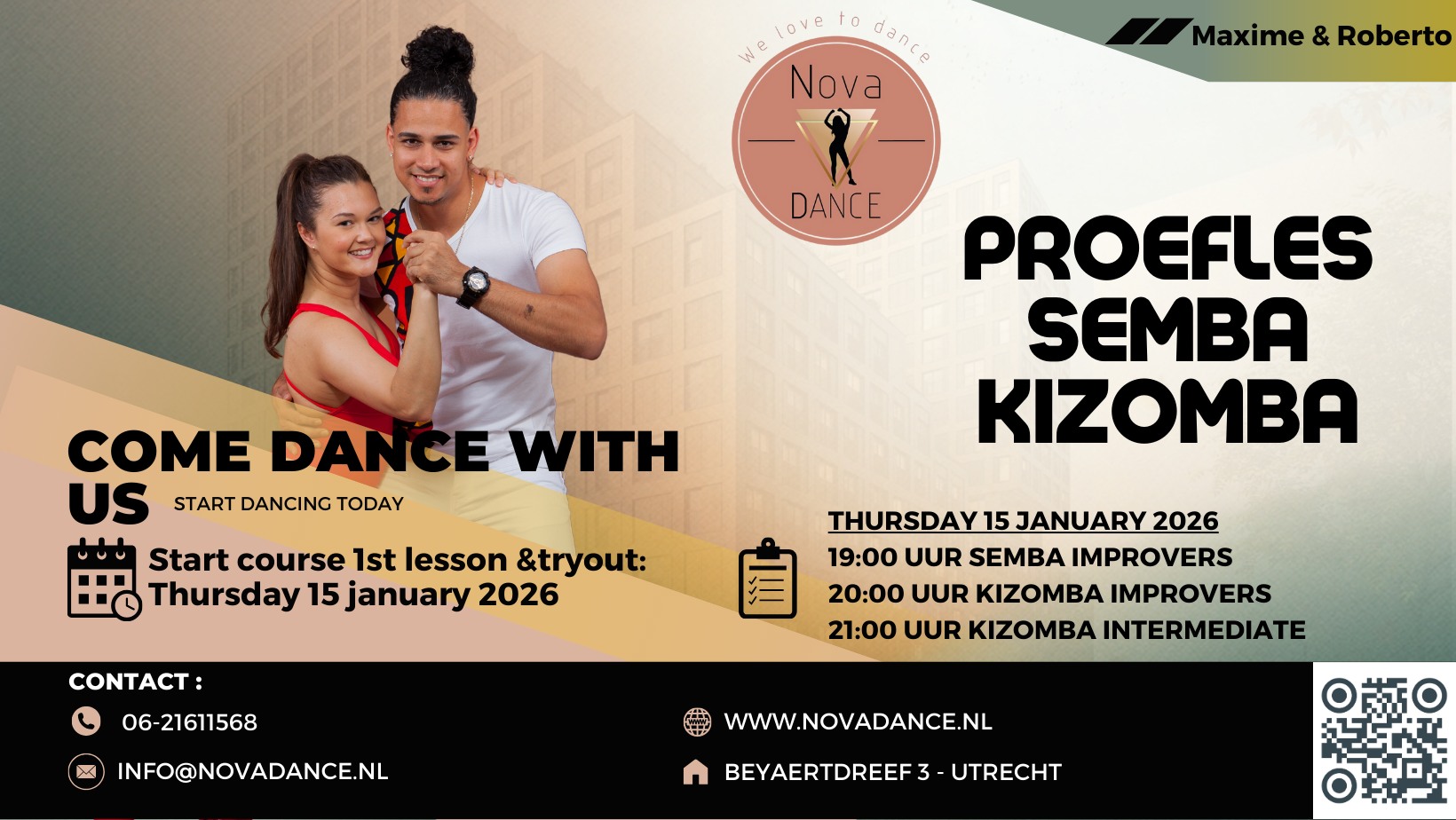 Proefles 1e les: Semba & kizomba