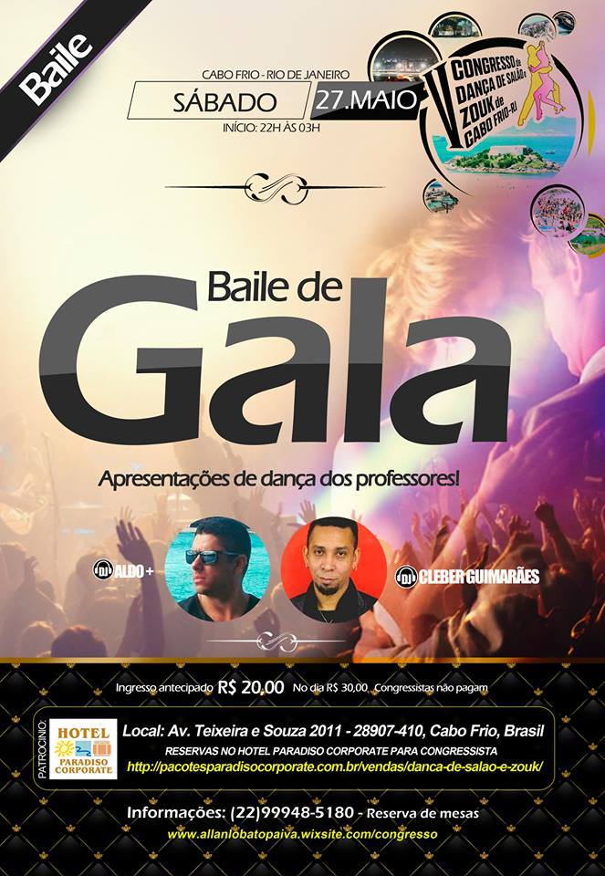 Bailes do V Congresso de Dança de Salão e Zouk de Cabo Frio