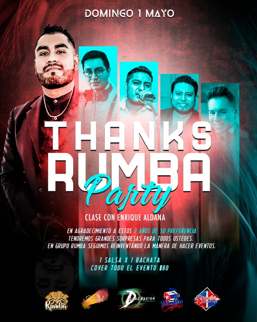 Thanks Rumba Party - domingo 1 mayo 4 pm
