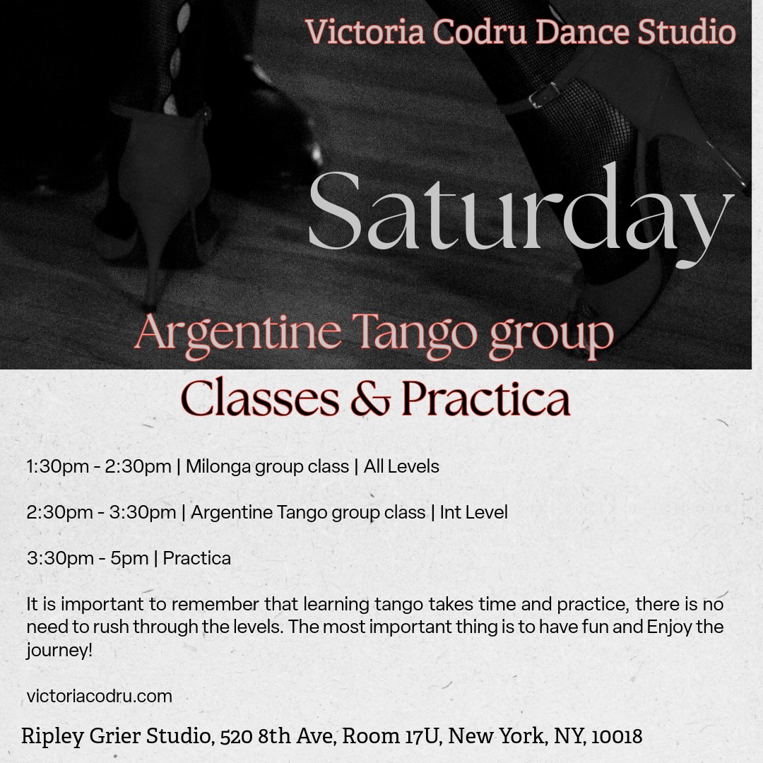 Milonga, Argentine Tango group classes & Practica