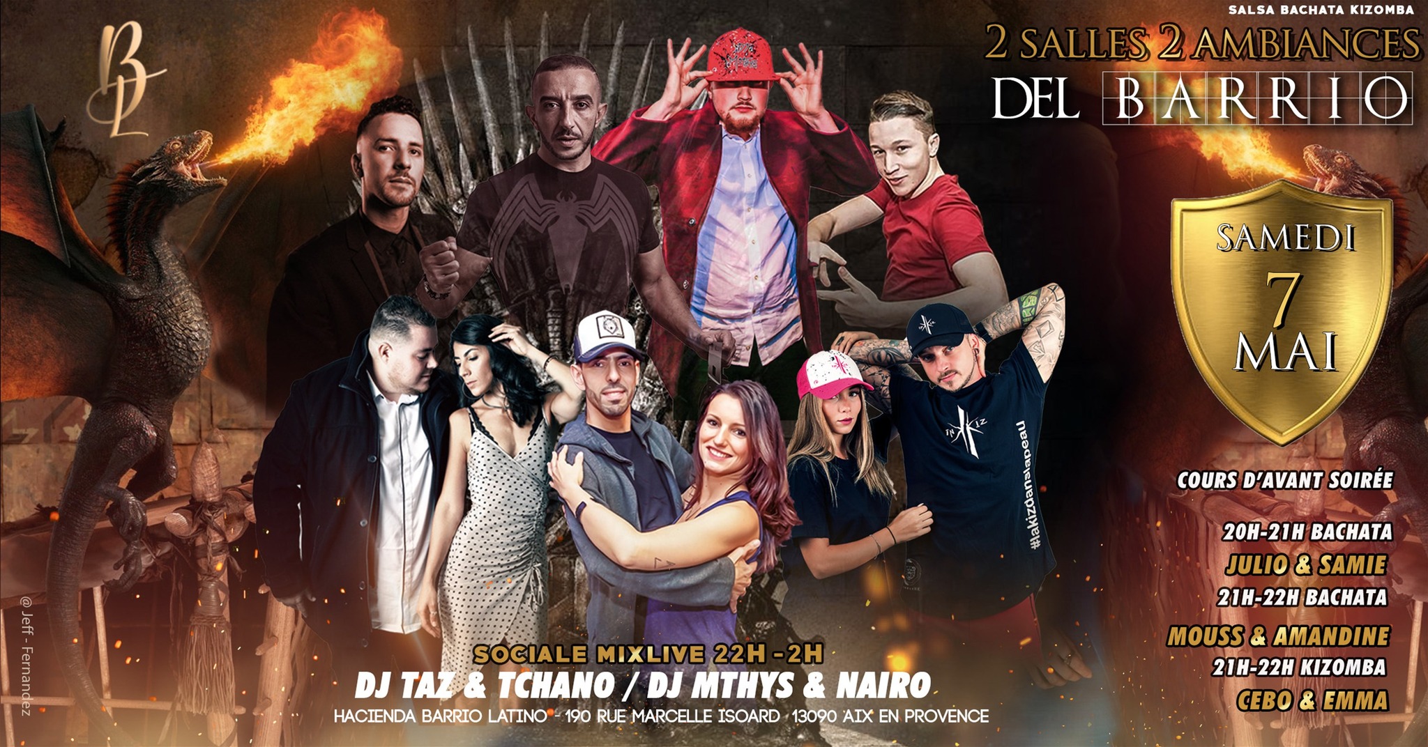 2 SALLES 2 AMBIANCES DEL BARRIO SAMEDI 7 MAI
