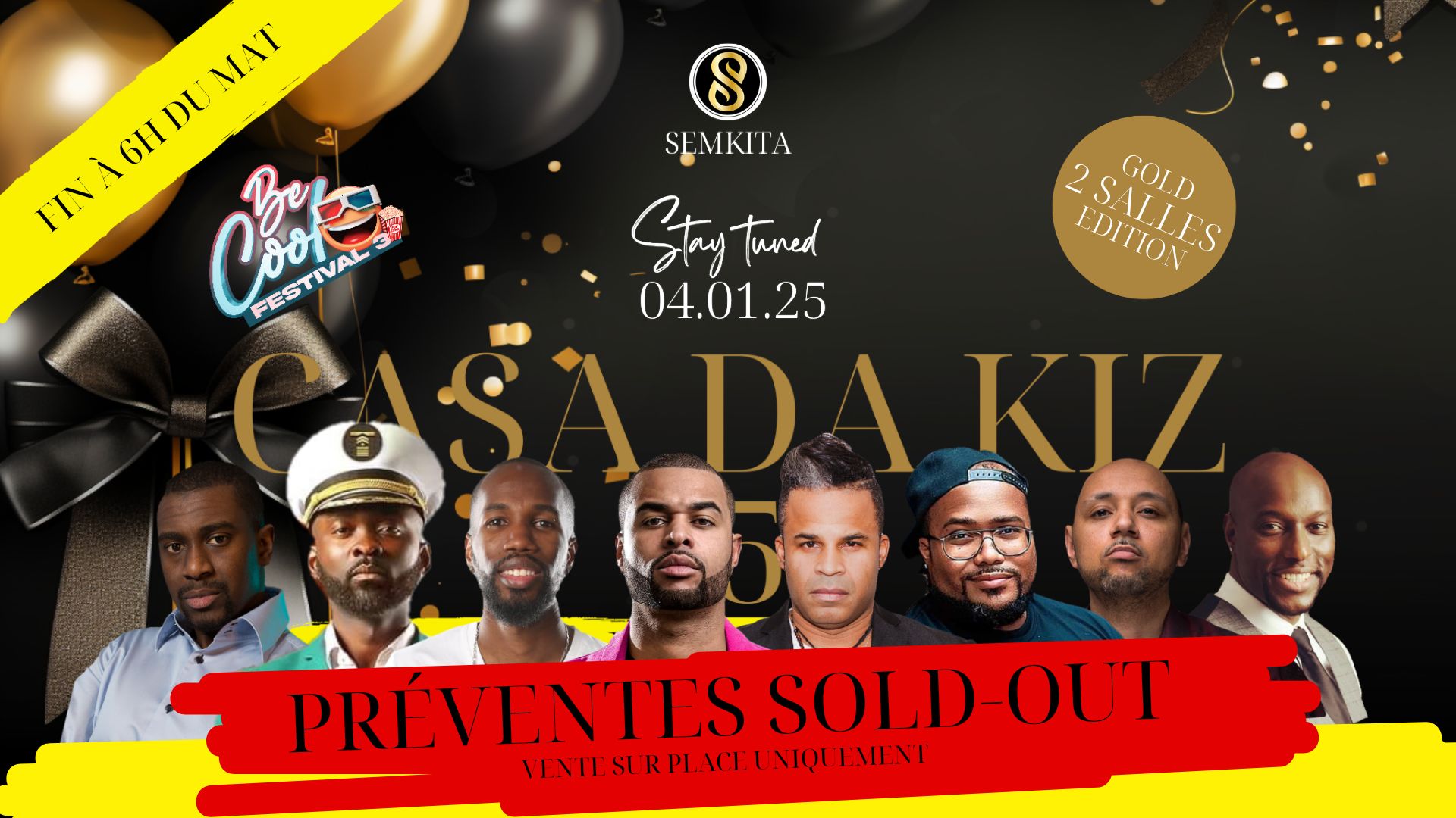 Soirée CASA DA KIZ #5. Soirée Kizomba by Semkita - 2 Salles 🥂 Special Gold Edition 5 Ans 🥂