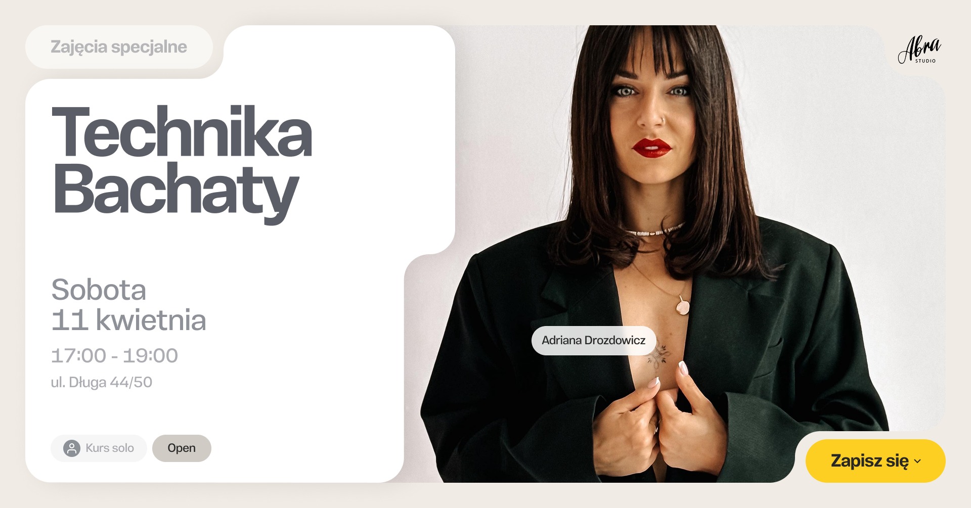 Technika Bachaty z Adrianą Drozdowicz poziom Open SOLD OUT BRAK MIEJSC