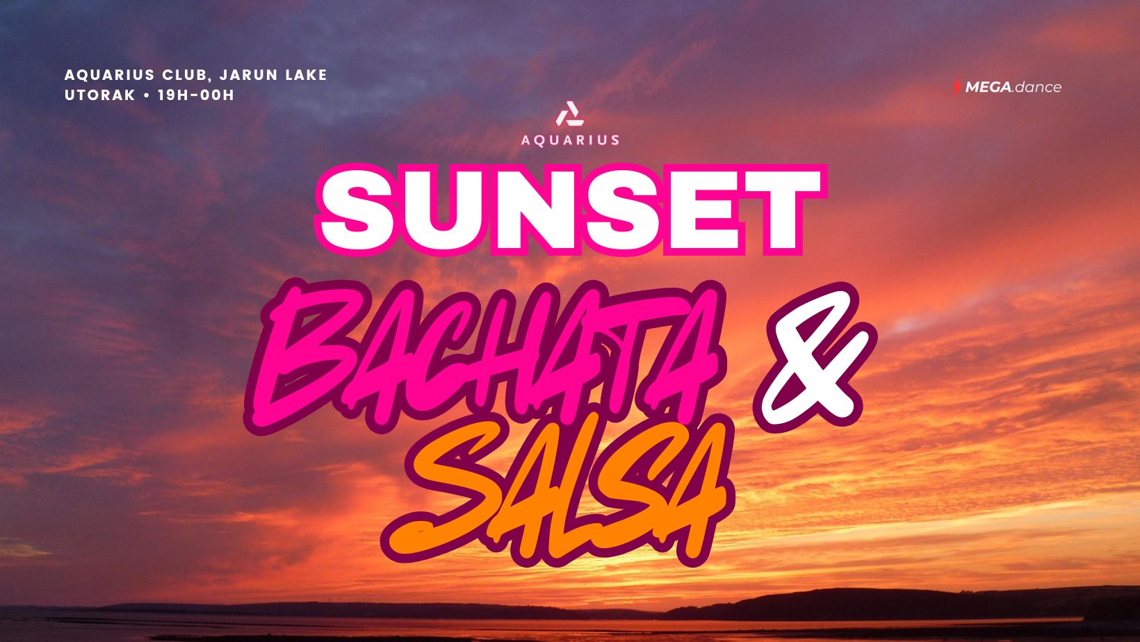 ☀️ Aquarius SUNSET: Bachata & Salsa 🌊 02.09. utorak (Tuesday)