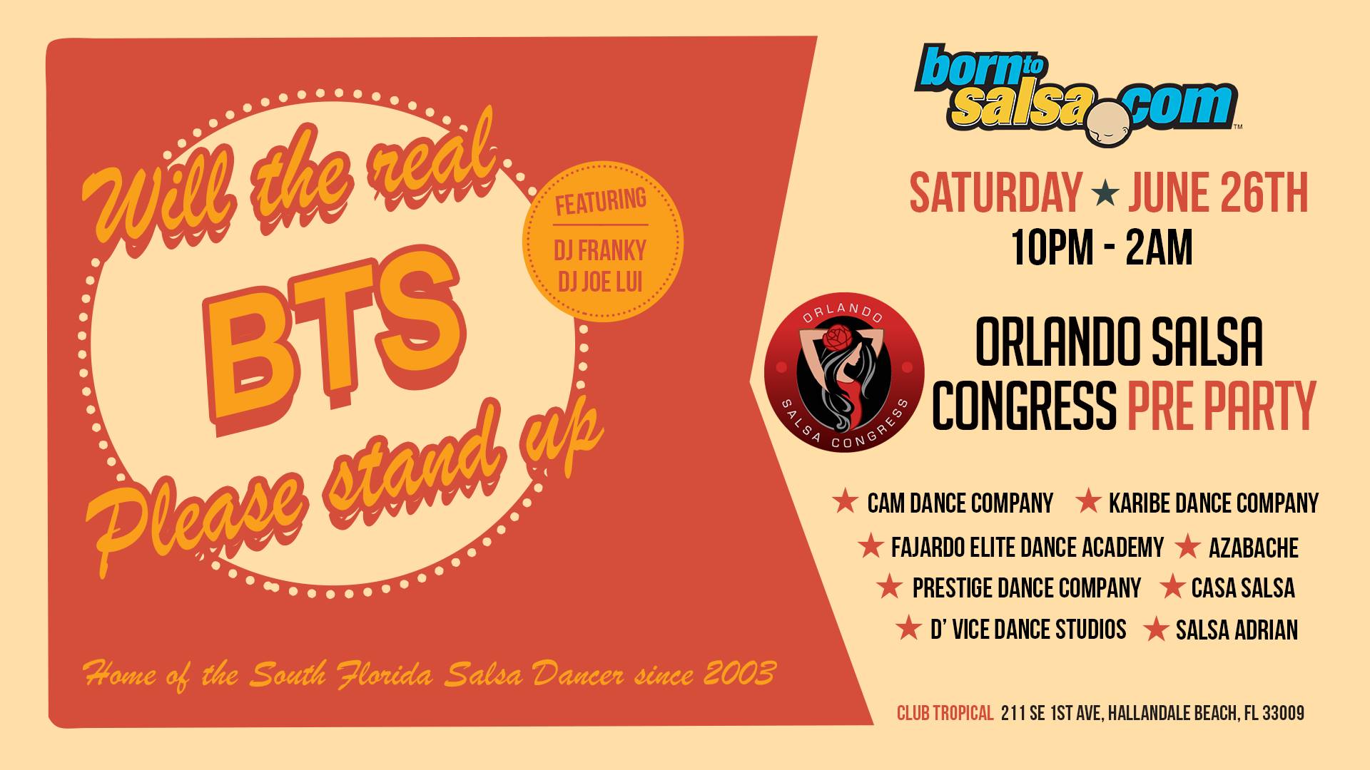 BTS Pre Orlando Salsa Congress Social