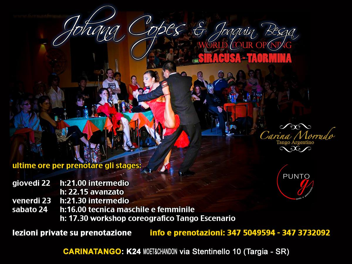 Johana COPES y Joaquin Besga a SIRACUSA e TAORMINA!